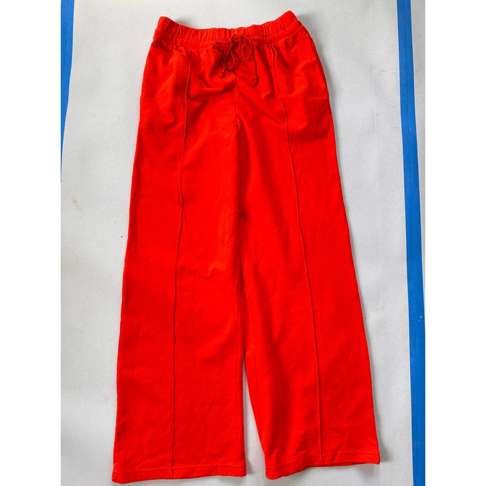 Urban Outfitters Out From Under Orange Wide Leg Seam Front Sweatpants Medium NWT - Picture 2 of 8